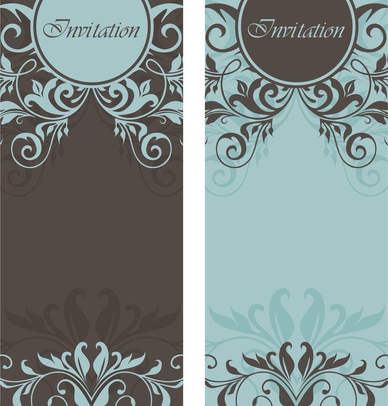 矢量邀请卡设计模板