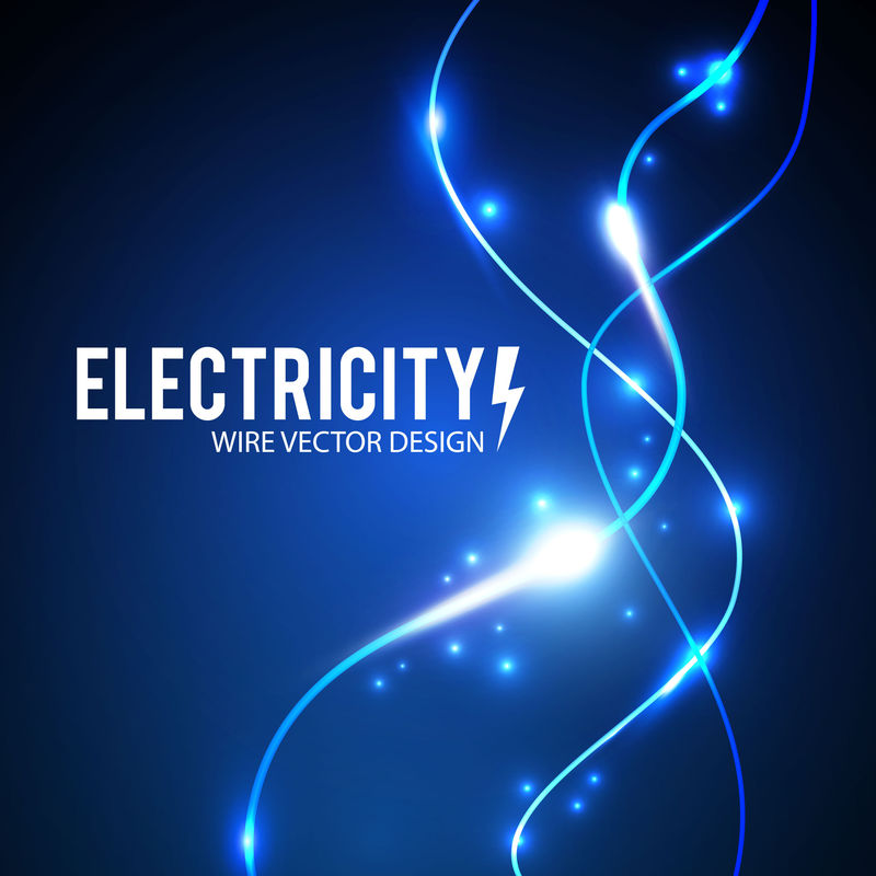 抽象的未来背景电线设计光波效应矢量图解