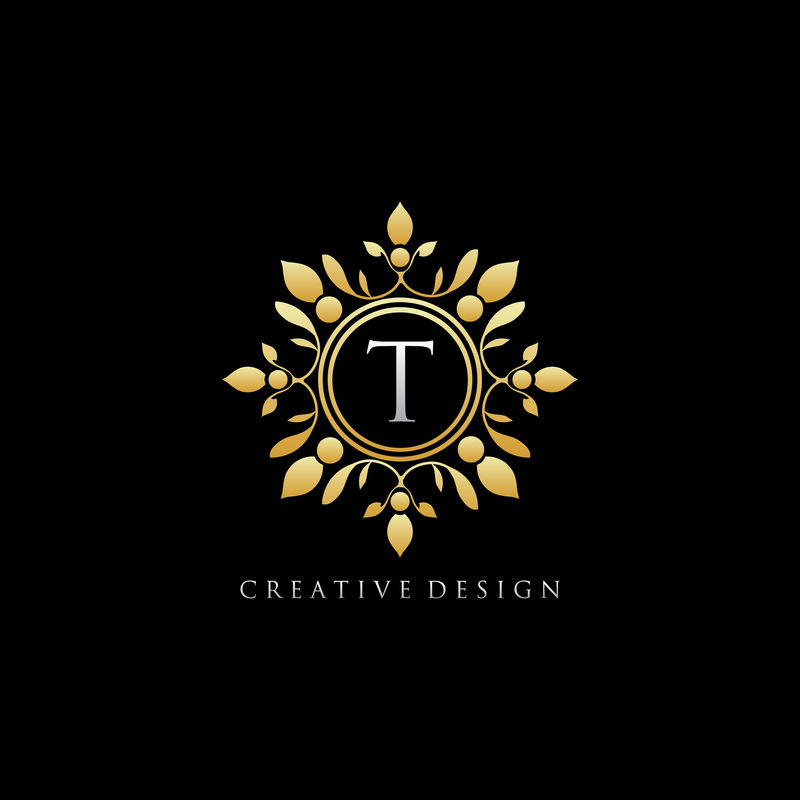 金皇家精品小T字母标志-标志