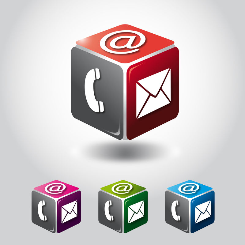 接触式logologo标志的电子邮件Web