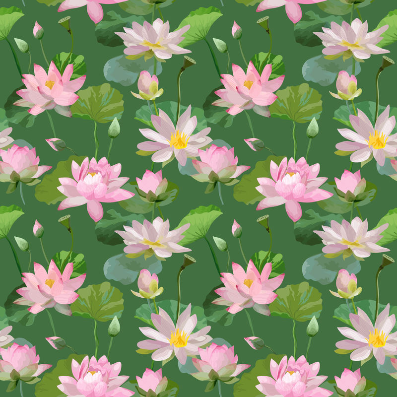 水彩风格的古典水花无缝背景