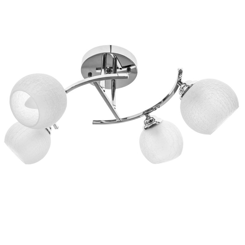 白色背景的银色吊灯