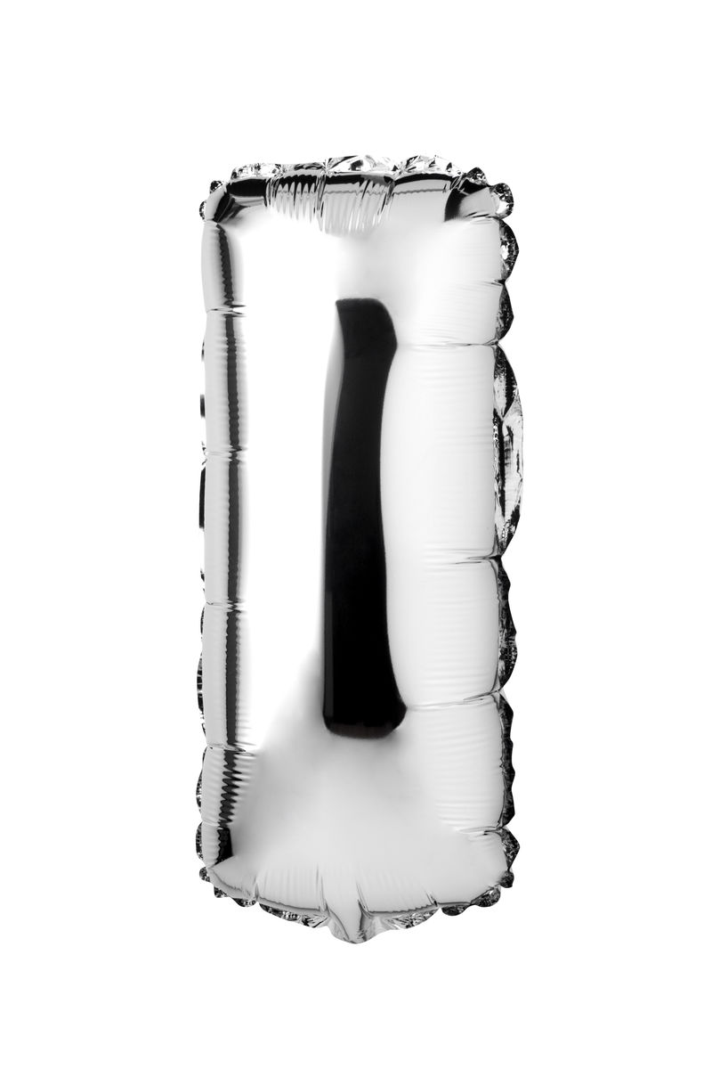 白底银气球一号