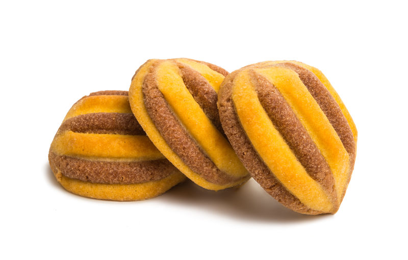 分离的条纹饼干