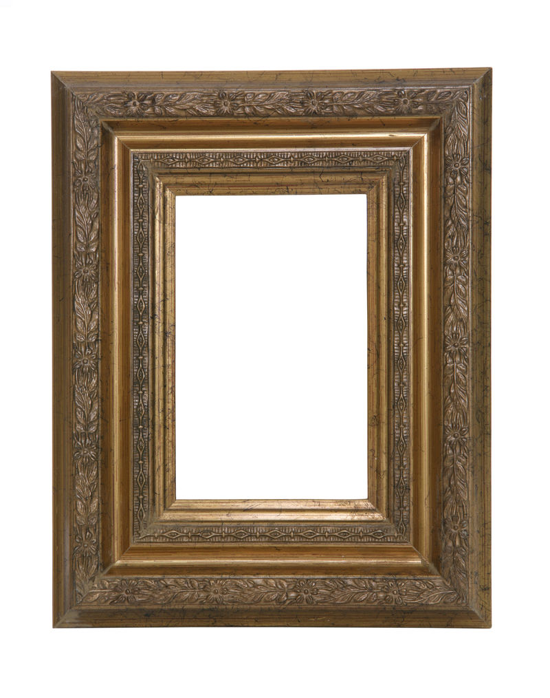 一个装饰华丽的相框-与白色隔离开