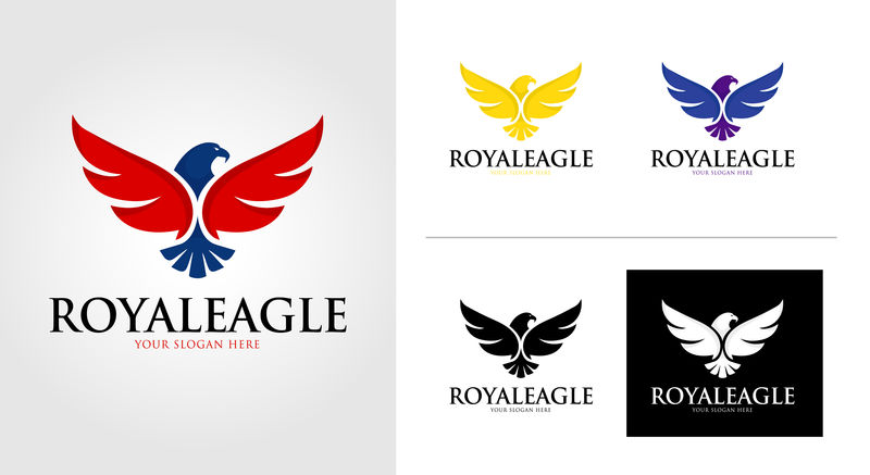 皇家鹰标志的模板集