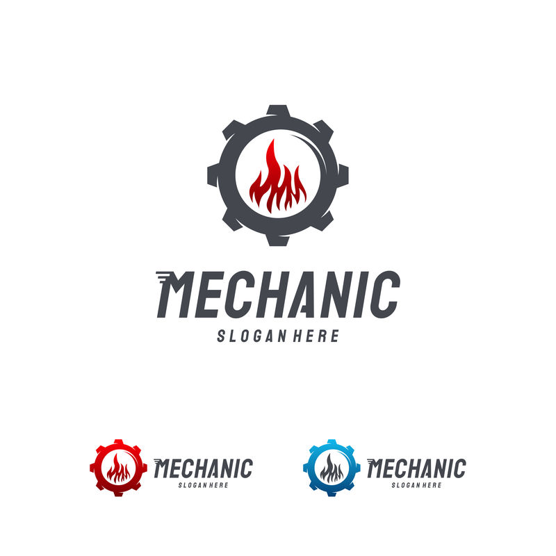 消防装置标识模板-机械标识设计概念向量