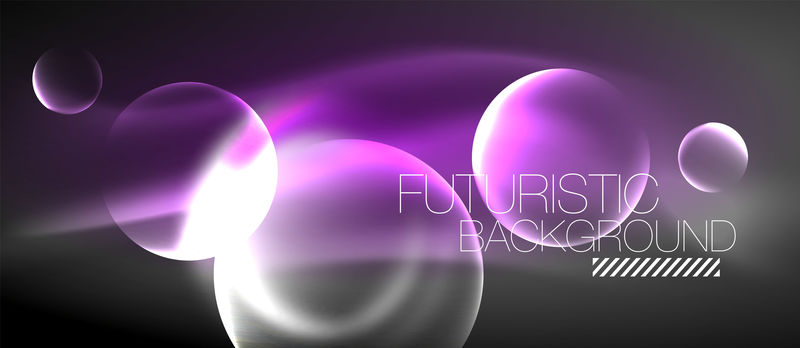 模糊的霓虹发光的圆形抽象的圆形和灯光