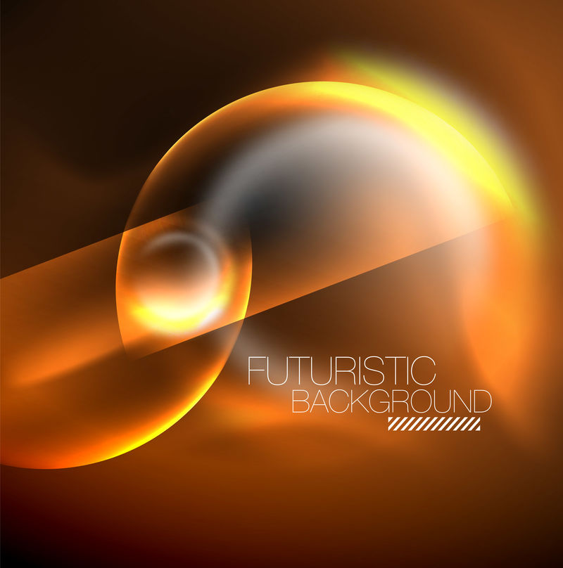 模糊的霓虹发光的圆形抽象的圆形和灯光