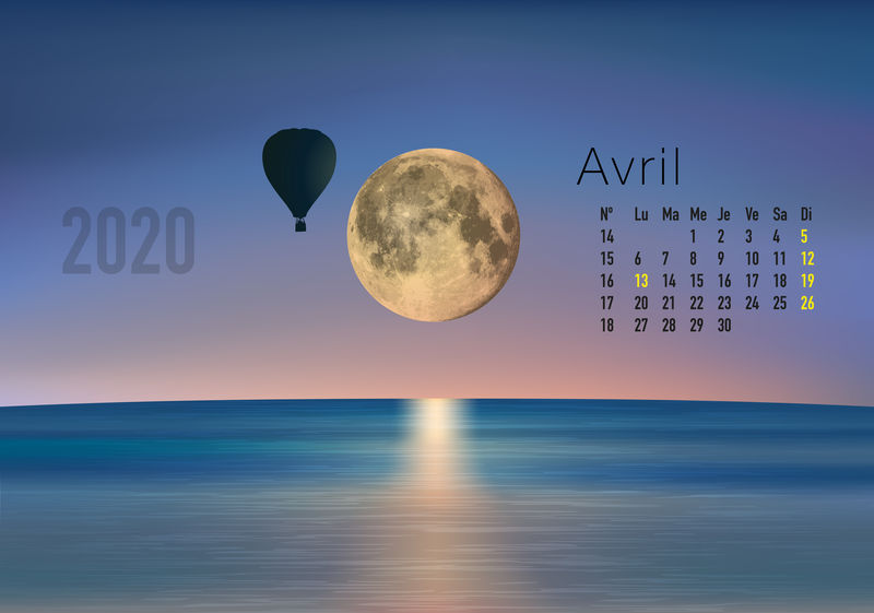 矢量2020年日历设计