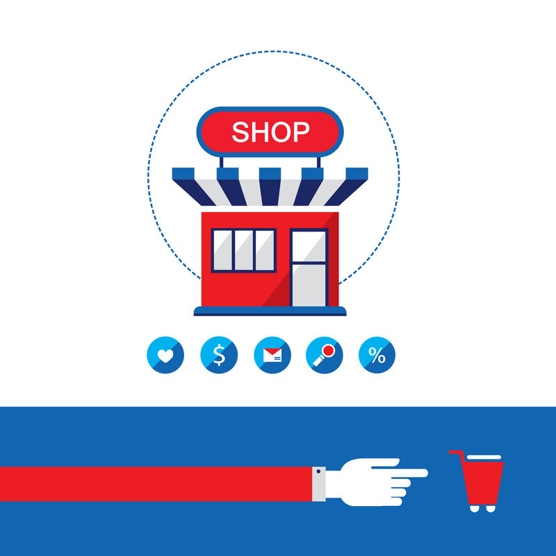 购物过程购买购买和销售您的产品在线业务概念矢量图解