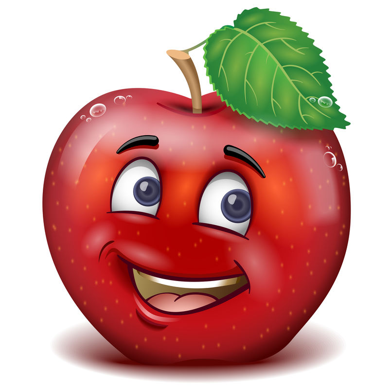 卡通吉祥物红苹果微笑