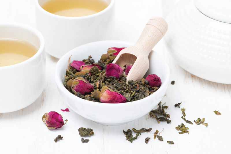 花蕾茶杯茶壶绿茶