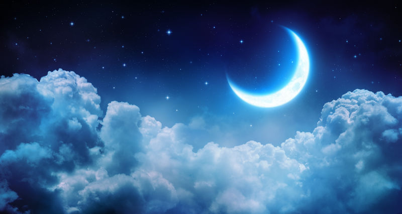 星夜的浪漫月亮