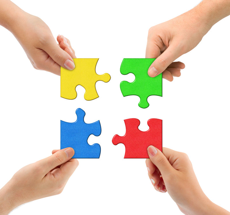 手和拼图