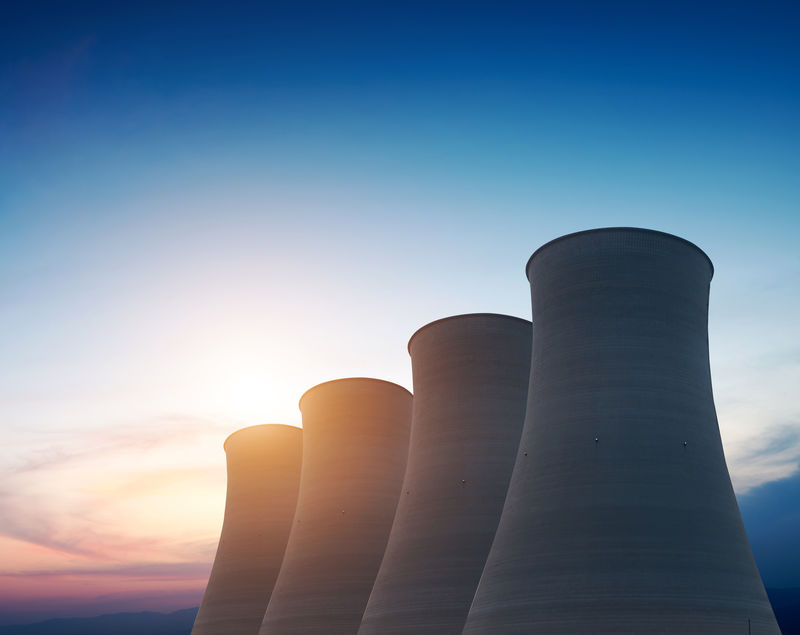 原子能发电厂冷却塔塔顶