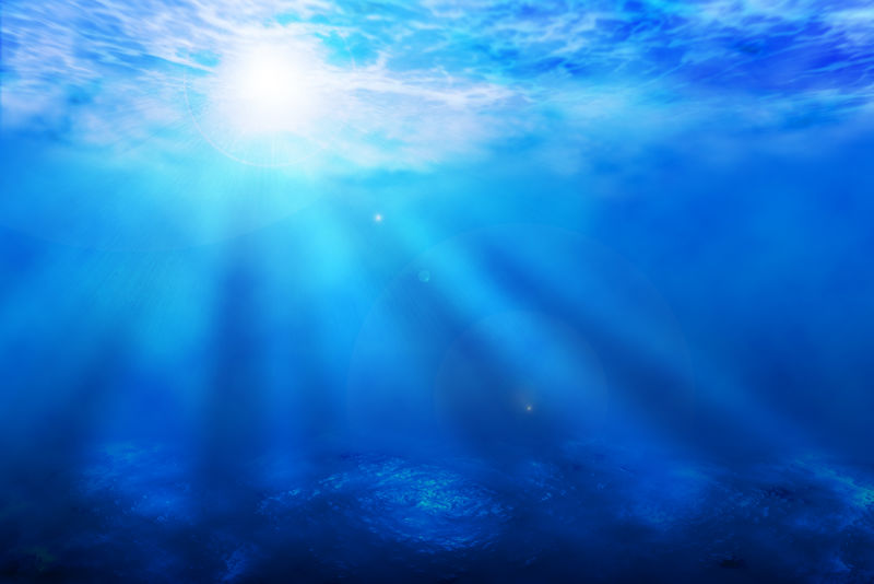 蓝海海底太阳光背景素材 高清图片 摄影照片 寻图免费打包下载