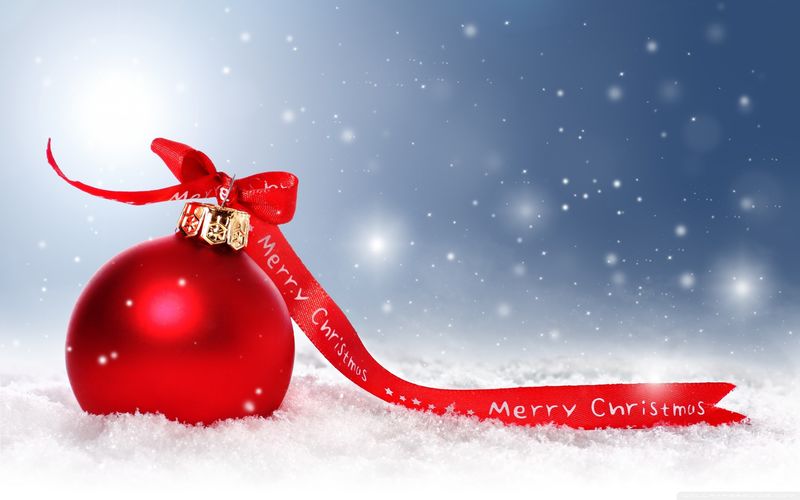 圣诞节背景与红色小玩意 雪和雪花素材 高清图片 摄影照片 寻图免费打包下载