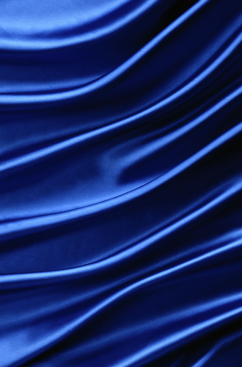 带有曲线的蓝色丝绸背景