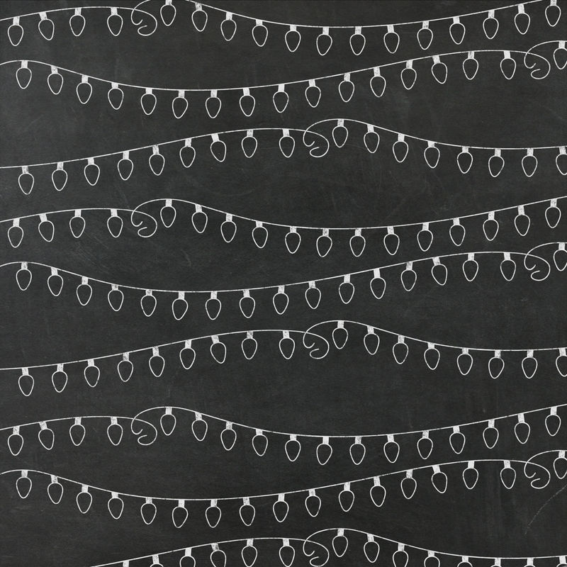 黑色黑板上的手绘节日花环