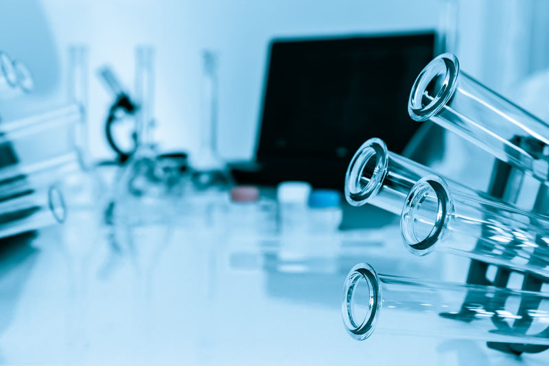 试管特写-医疗玻璃器皿