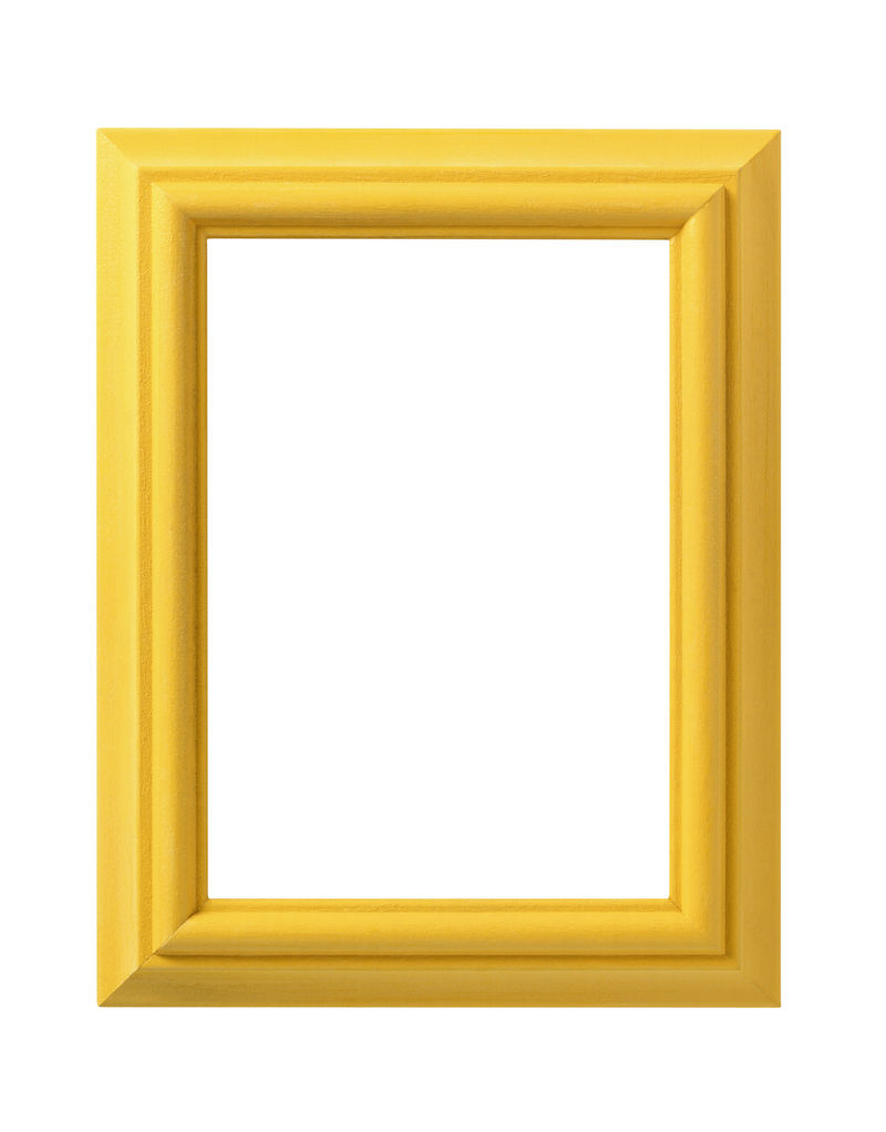 白色背景上的金色框架