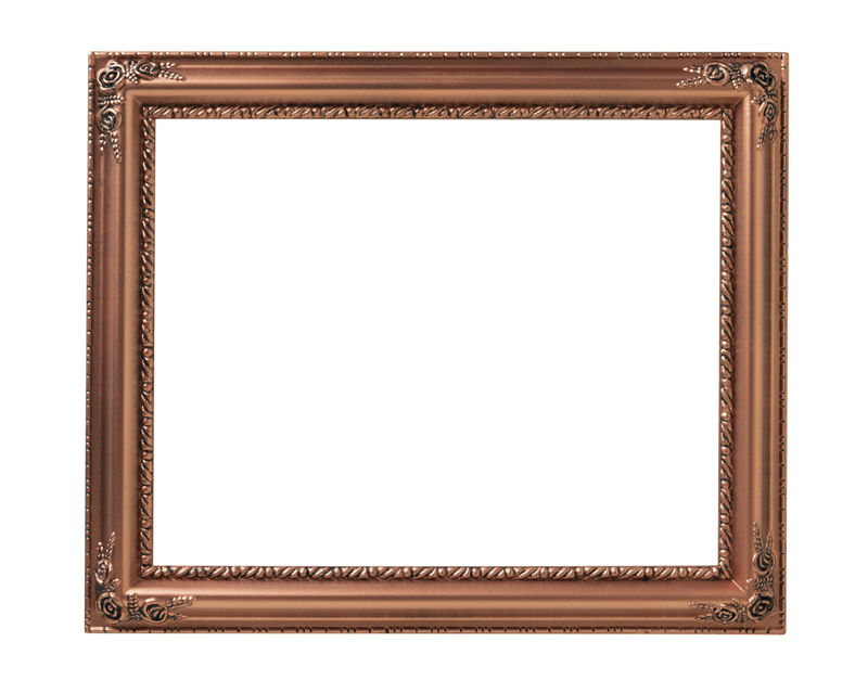 白色背景下的经典木框