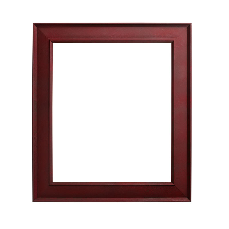 独立白色背景上的木制画框