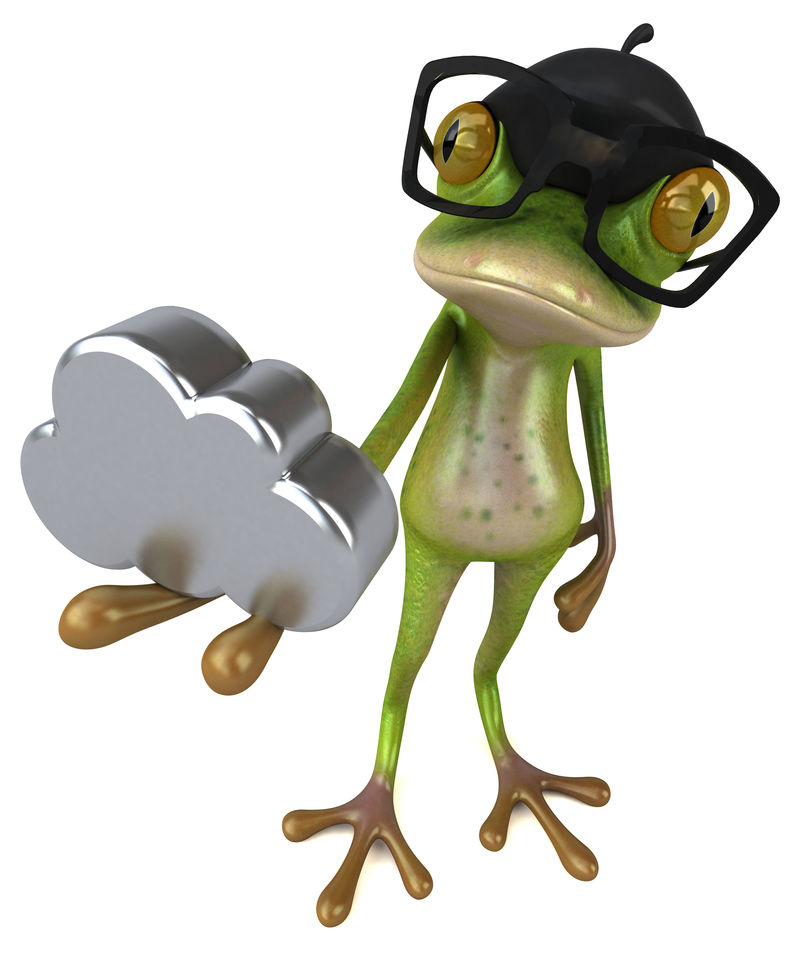 有趣的法国青蛙-3D插图