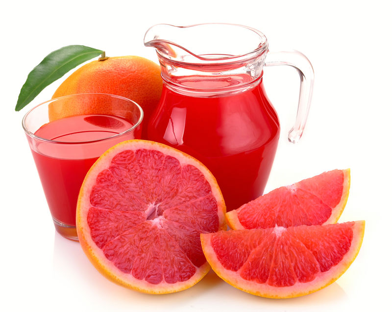 葡萄柚汁和水果