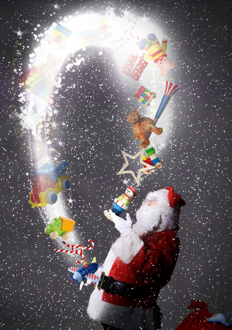 圣诞老人创造了夜晚的魔力