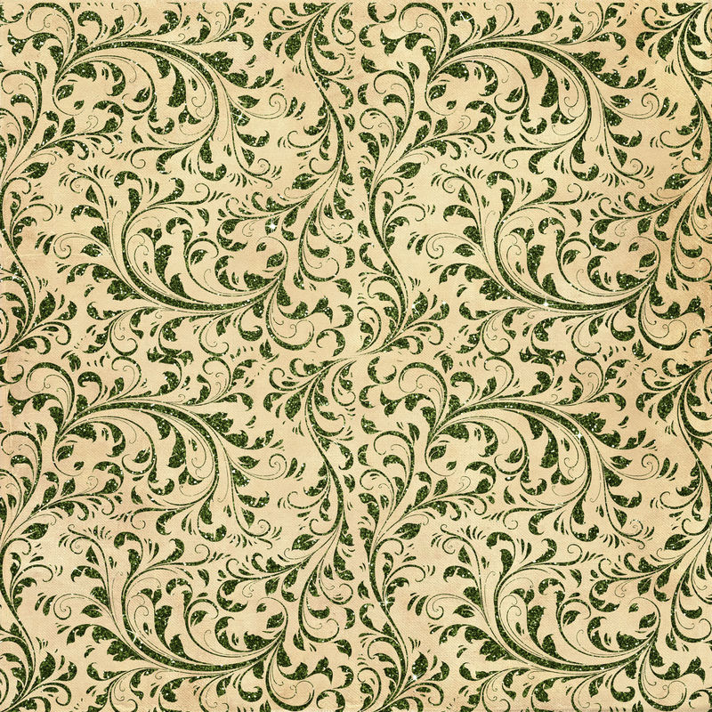 复古花卉无缝图案-壁纸