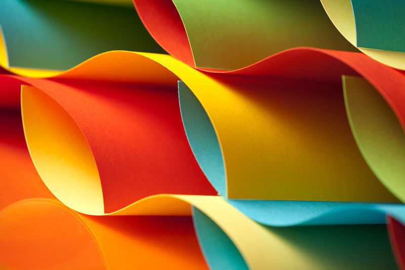 曲线纸彩色折纸图案的图形抽象图像