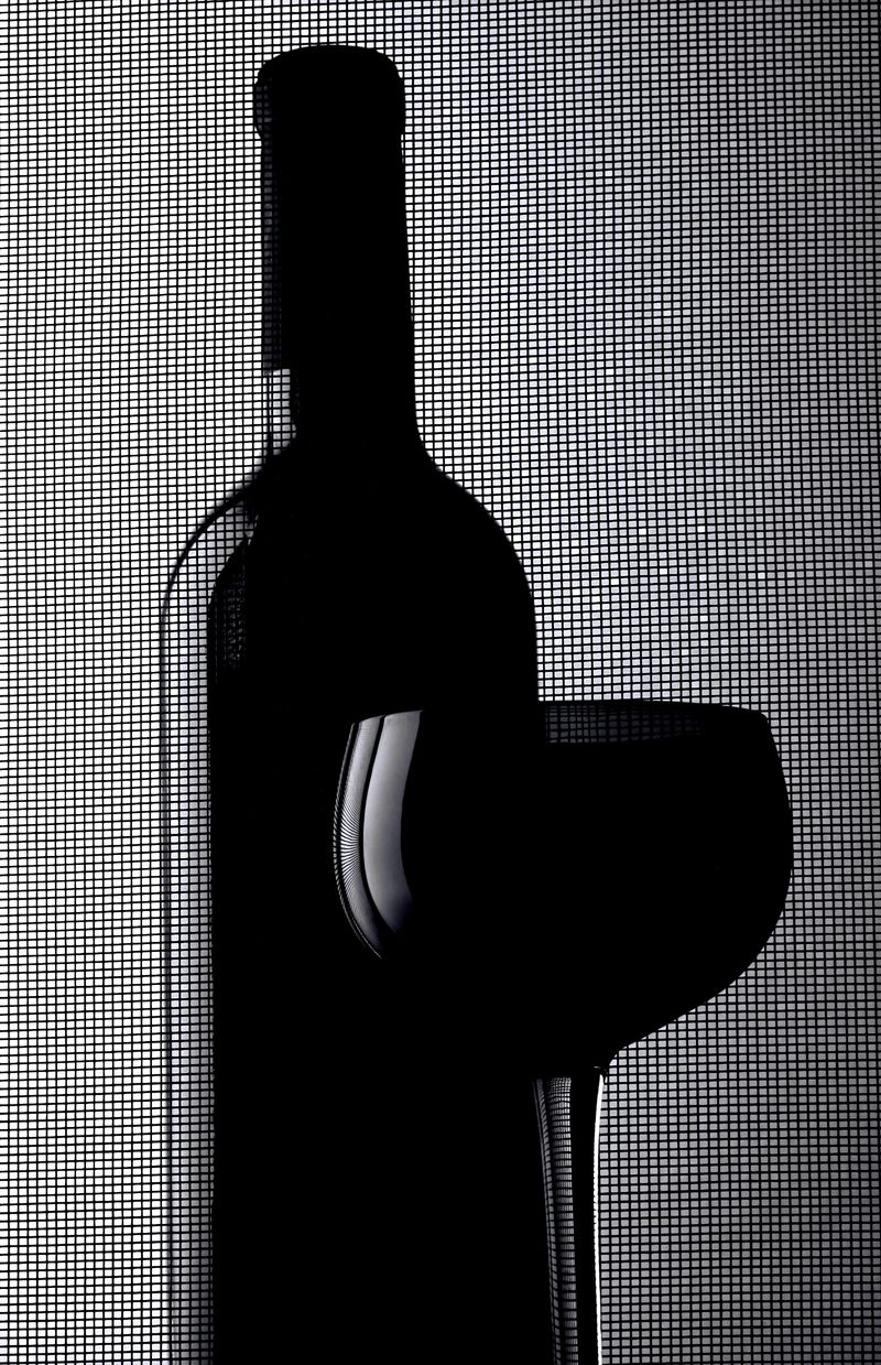 抽象的葡萄酒玻璃器皿