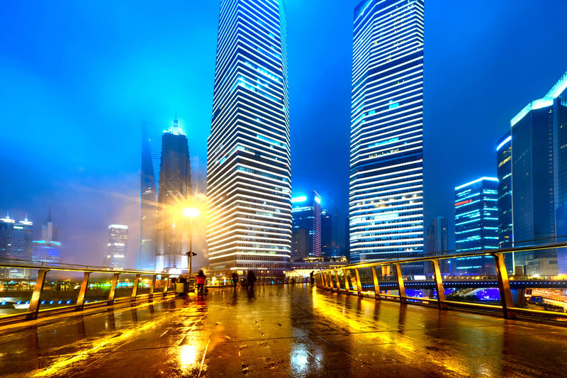 中国上海的现代建筑