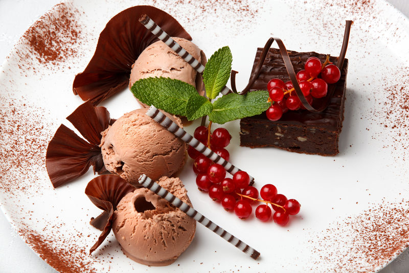 美味的巧克力甜点