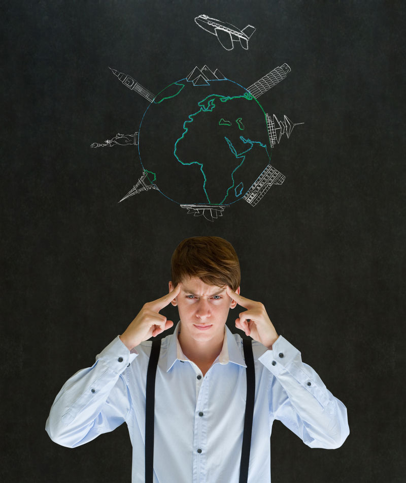 商务旅行社粉笔飞机环球与著名的局域网