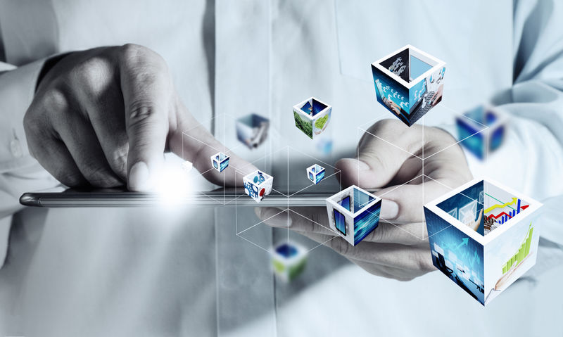 触摸板电脑和3D流媒体图像