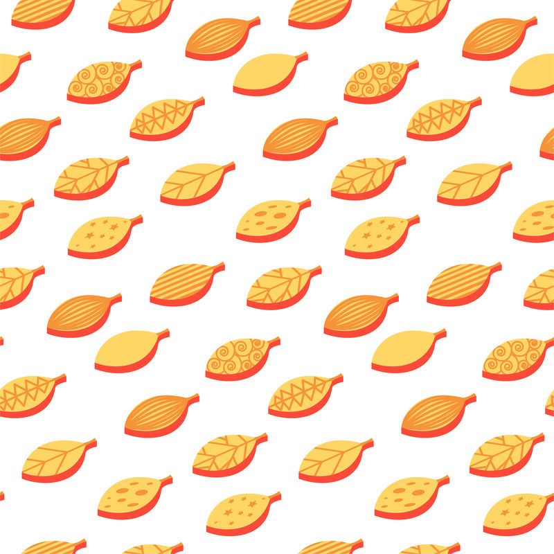 落叶无缝图案矢量