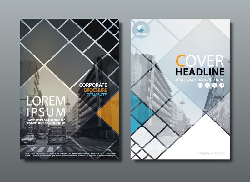 前页和后页小册子模板-传单设计-商业展示单-杂志封面-海报-小册子-横幅