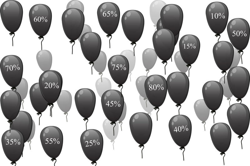 有折扣的黑色气球