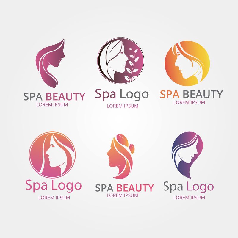 一个女孩的轮廓与长发是一个真正的伟大选择的标志-海报-T恤-标签-贴纸和任何设计美容或水疗沙龙