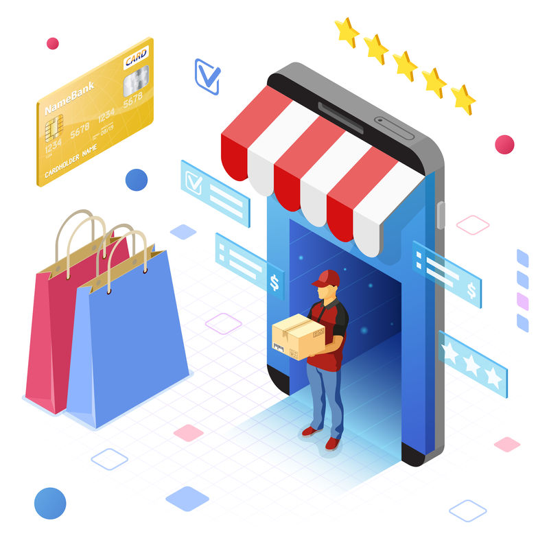 网上购物交付等距概念