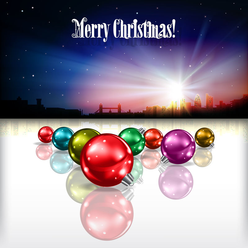 抽象的庆典背景和圣诞装饰品