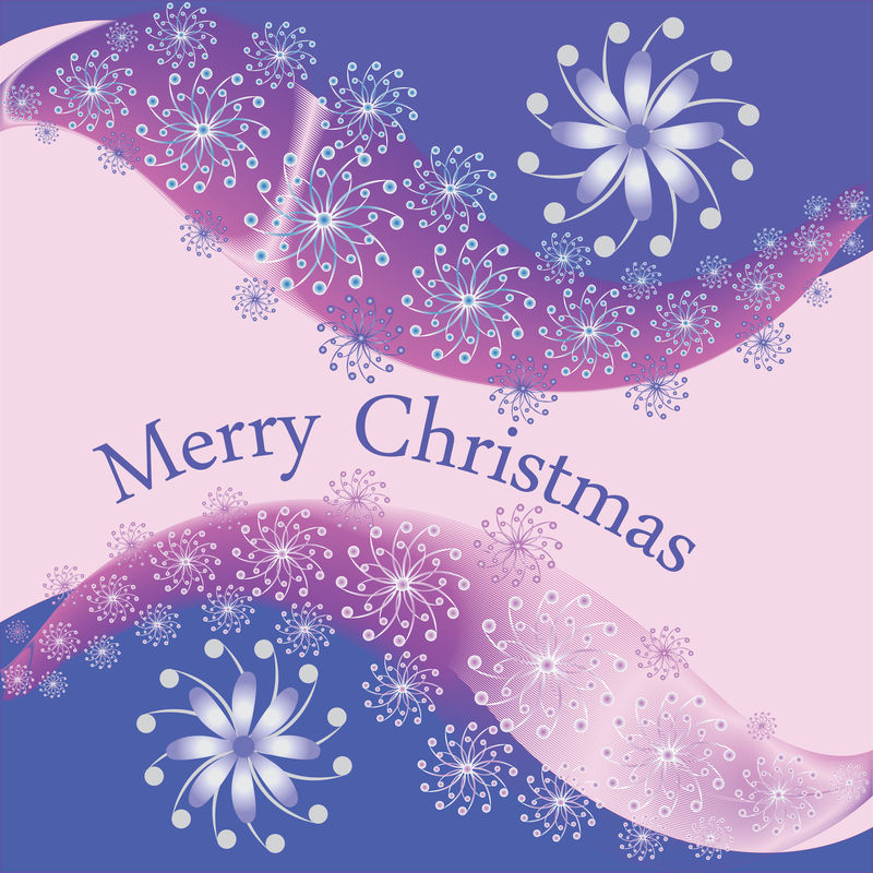 雪花-圣诞问候-横幅海报明信片传单传单的设计