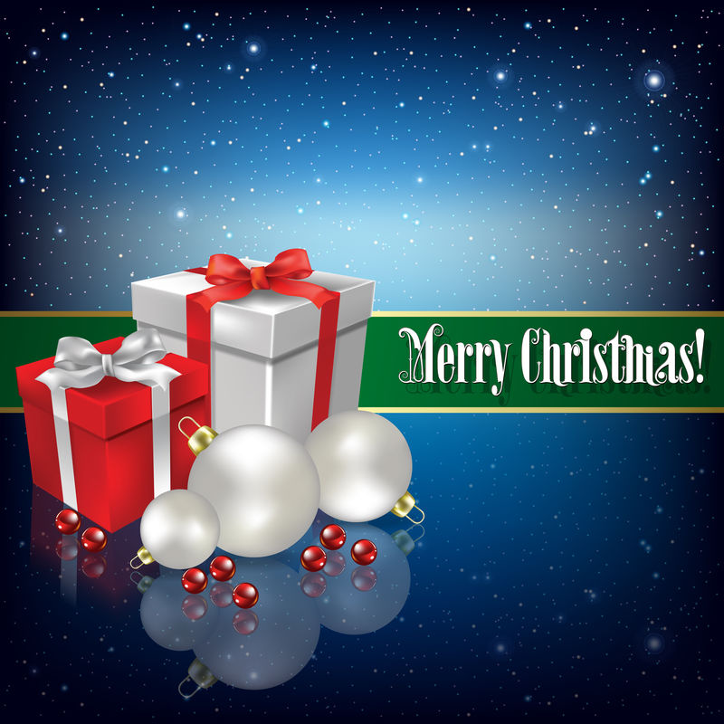 圣诞树和雪花的庆祝问候