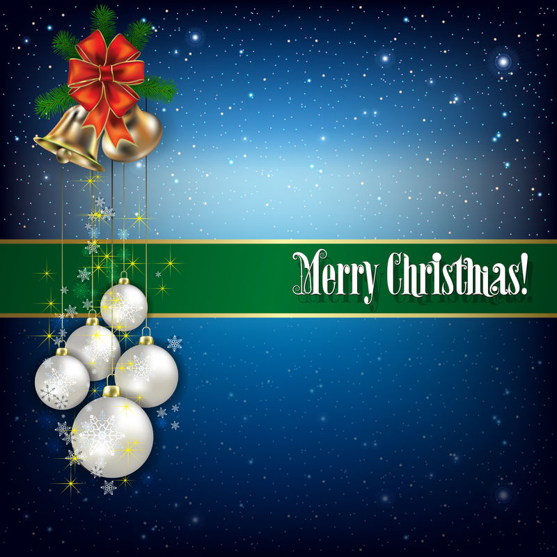 圣诞贺词手铃雪花