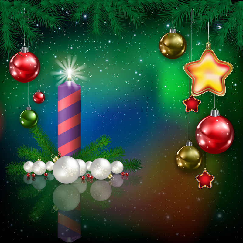 圣诞树和雪花的庆祝问候