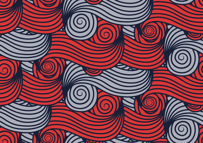 红色和白色曲线背景