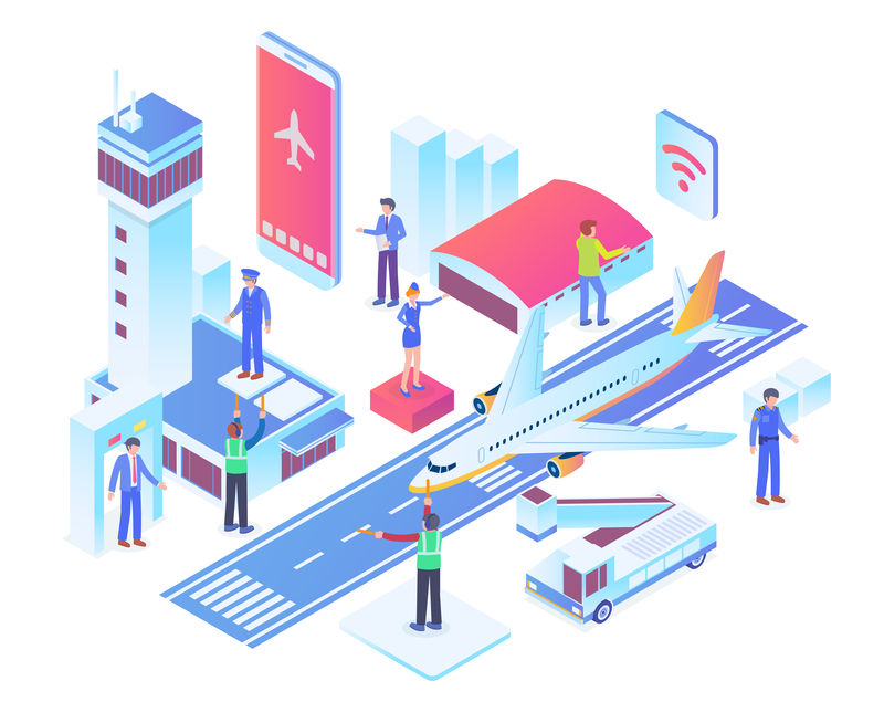 现代等距智能机场系统技术说明-白底隔离-人与数字相关资产